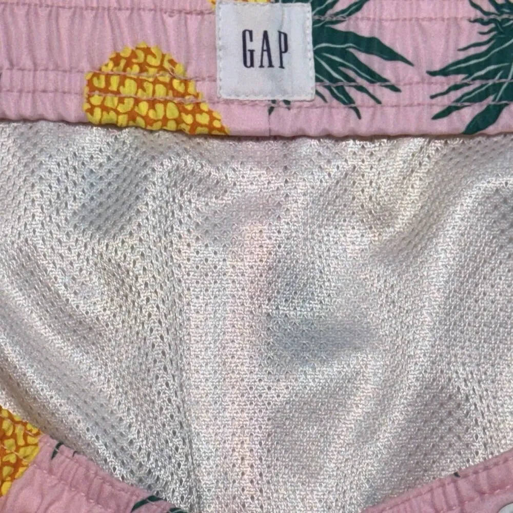GAP Men’s Swimsuit | Pink With Pineapples | XL